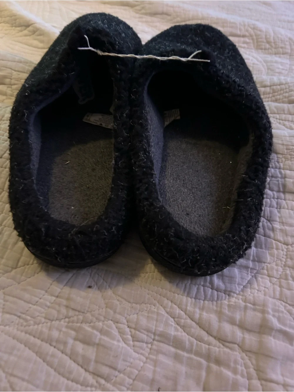 Cozy Black Fuzzy Slip-On Slippers